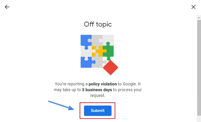 Submitting A Google Review After Reporting