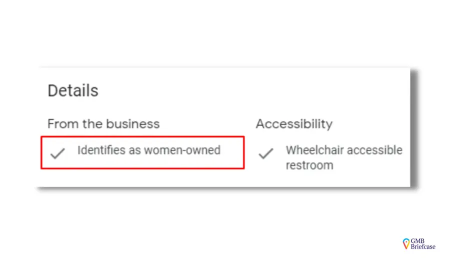Showing Attributes Feature In Google My Business