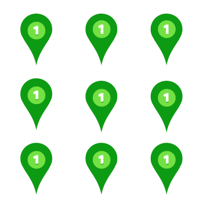 Google My Business Ranking Report Pins
