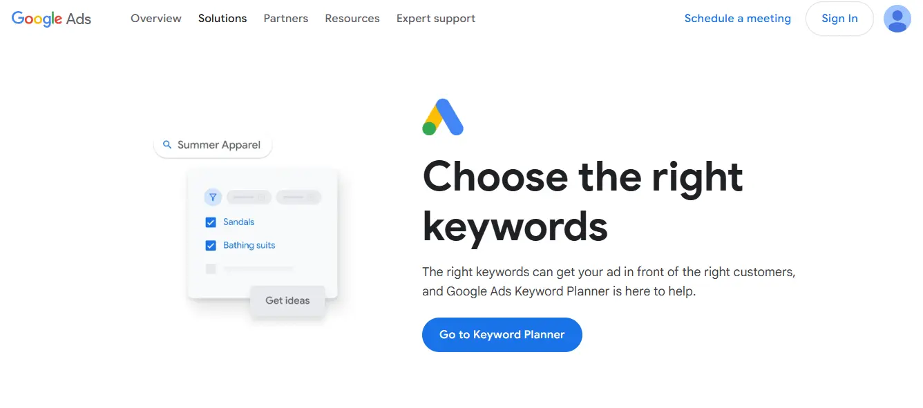 image of Google Ads Keyword Planner