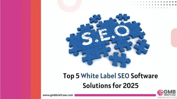 Illustration of the top 5 white label SEO software solutions for 2025 showcasing tools for scaling SEO operations and improving agency branding.